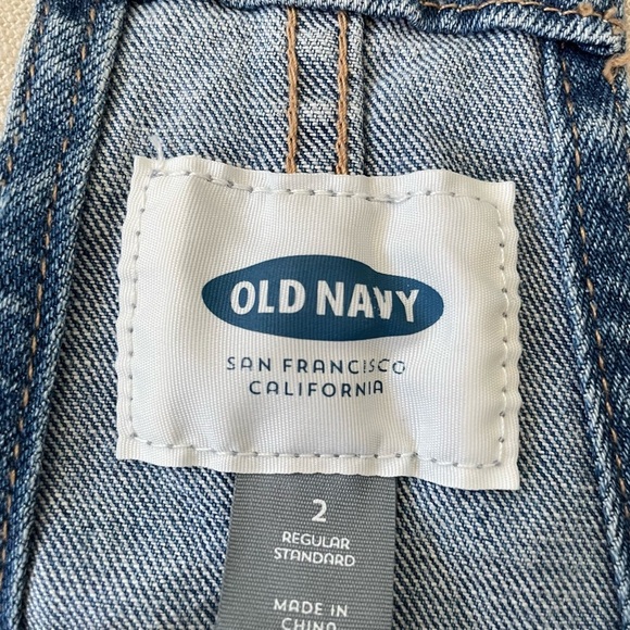Old Navy Denim Jean Overalls Size 2  Coastal Cowgirl Classic Chic  EUC - Picture 8 of 9